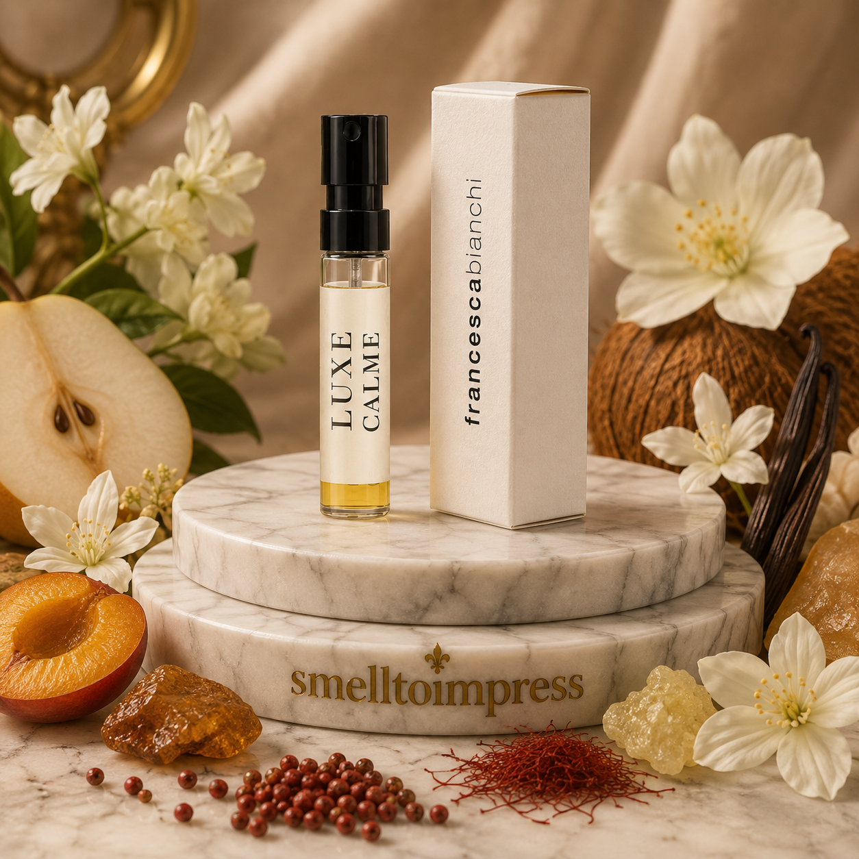 image d’un échantillon officiel de parfum Francesca Bianchi Luxe Calme Volupte 1,5 ml 0,07 fl. oz