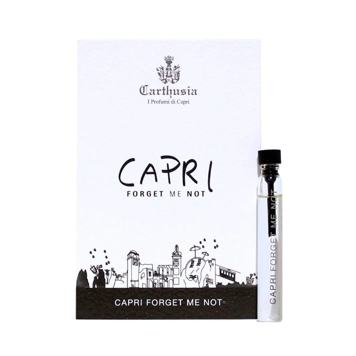 échantillon officiel de parfum de Carthusia Capri Forget Me Not taille 2 ml 0,06 oz.