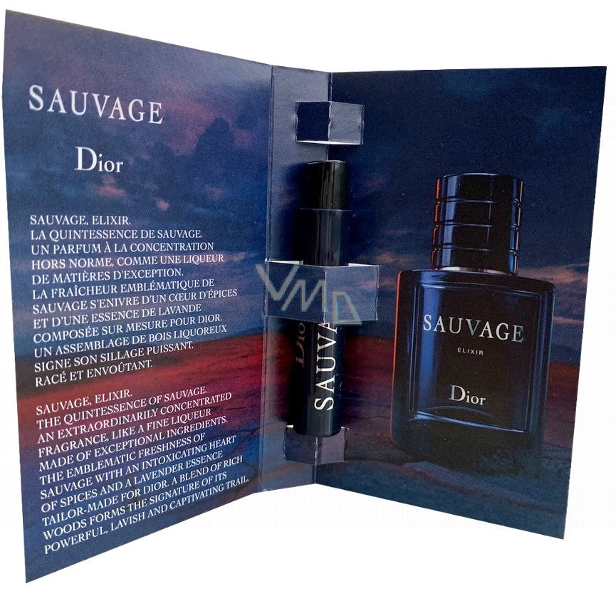 Échantillons officiels de parfums Christian Dior Sauvage Elixir 1 ml 0,03 fl. oz.