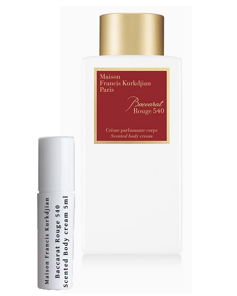 Échantillon de crème parfumée pour le corps Baccarat Rouge 540 de Maison Francis Kurkdjian 5 ml