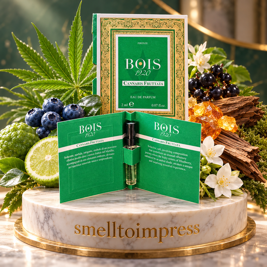 photo d’un échantillon officiel de parfum Bois 1920 Cannabis Fruttata 2 ml