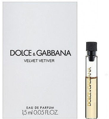 Échantillon officiel du parfum Dolce & Gabbana VELVET Vetiver 1,5 ML