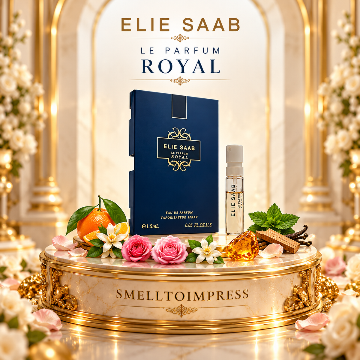 afbeelding van Elie Saab Le Parfum Royal officieel parfummonster door Smelltoimpress 1,5 ml