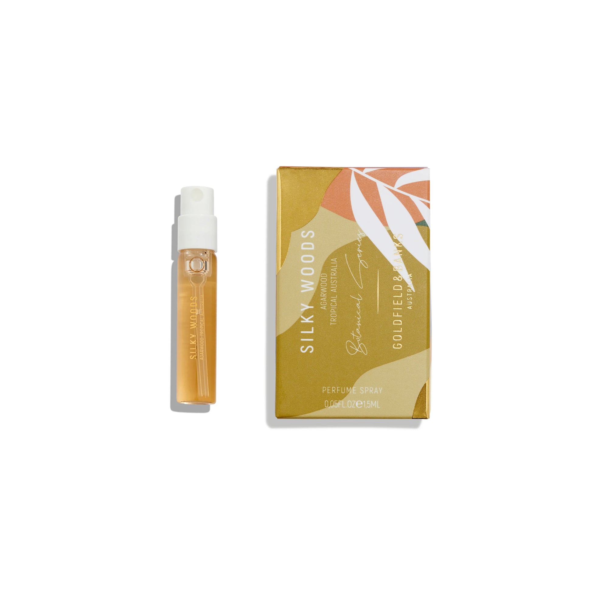 Goldfield and Banks Silky Woods 2 ml parfumstaaltje – official niche fragrance flesje from Australia