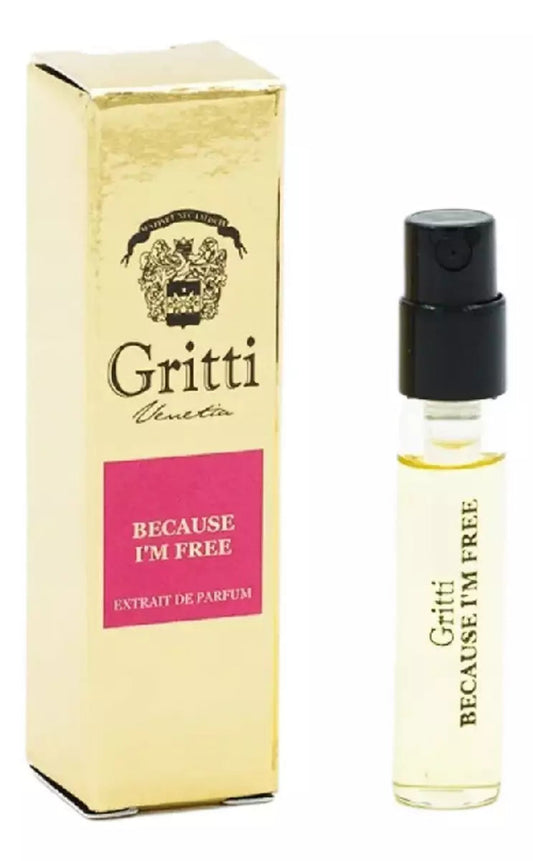 afbeelding van Gritti Because I'm Free officiële parfum sample 2ml 0.06 fl. oz.