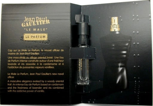 Échantillon de parfum officiel Jean Paul Gaultier Le Male Le Parfum Intense, échantillon testeur de parfum Jean Paul Gaultier Le Male Le Parfum Intense