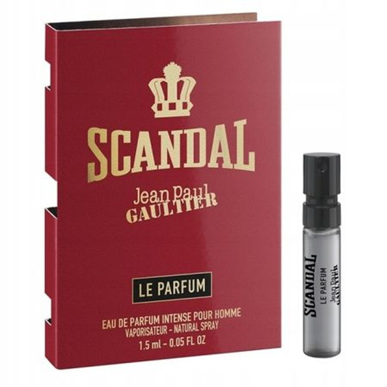Échantillons de parfum officiels Jean Paul Gaultier Scandal Le Parfum Intense, testeur de parfum Jean Paul Gaultier Scandal Le Parfum Intense