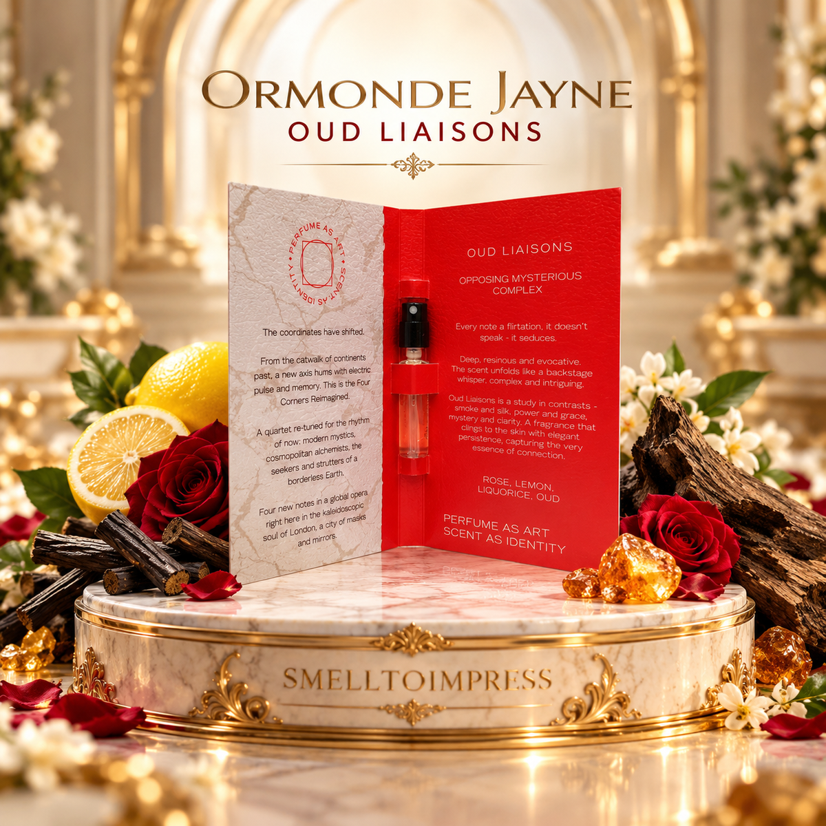 afbeelding van officieel parfummonster Ormonde Jayne Oud Liaisons 2,5 ml