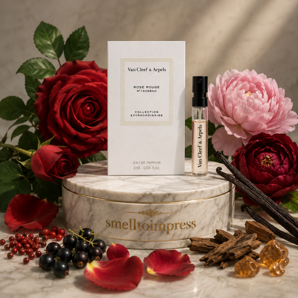 image d’un échantillon officiel de parfum Van Cleef & Arpels Rose Rouge 2 ml 0,06 fl. oz.