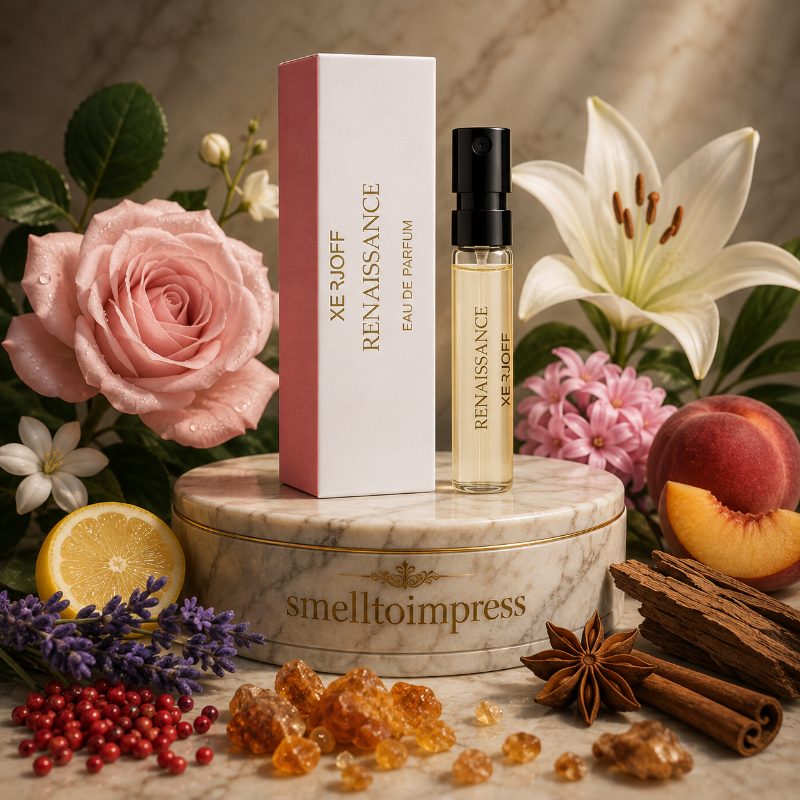 image d’un échantillon officiel de parfum XERJOFF RENAISSANCE 2 ml 0,06 fl. oz.
