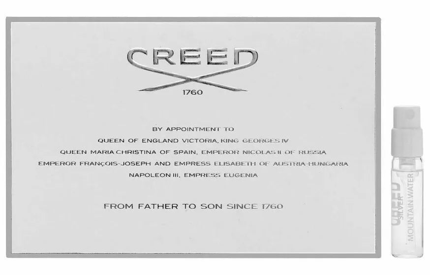 Testeur d'échantillon de parfum officiel Creed Silver Mountain Water 1,7 ml 0,0574
