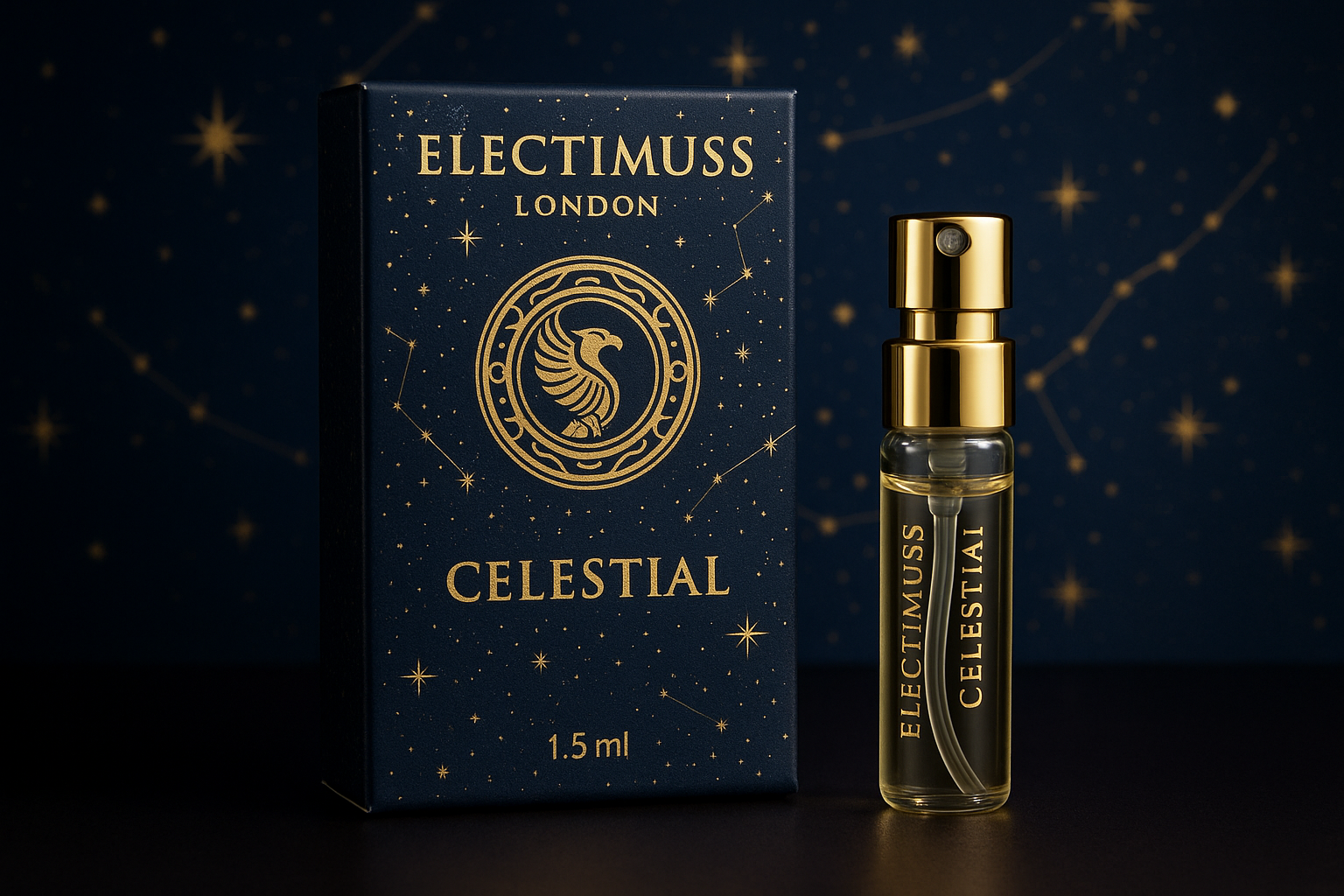 Electimuss London Celestial 1.5ml 0.05 fl. oz. échantillon de parfum officiel