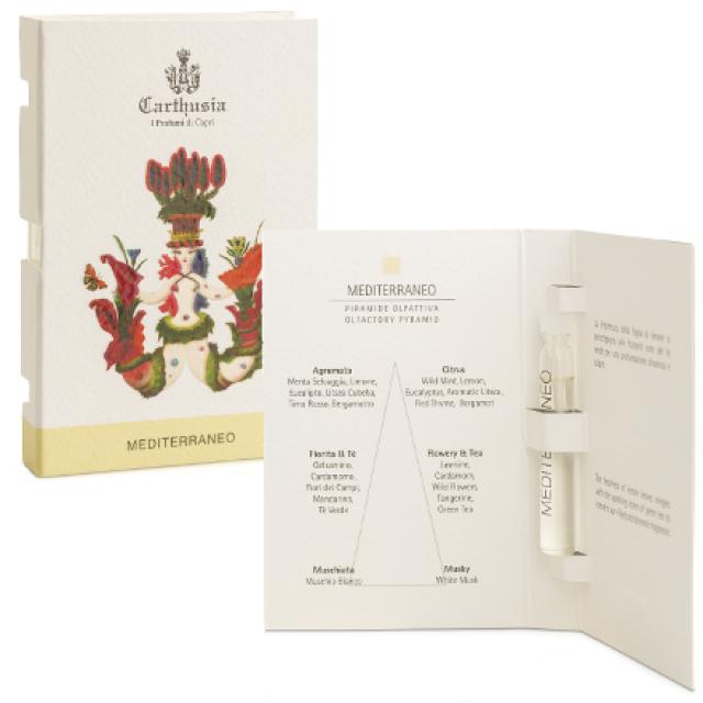 échantillon officiel de parfum Carthusia Carthusia Mediterraneo taille 2 ml 0,06 oz.