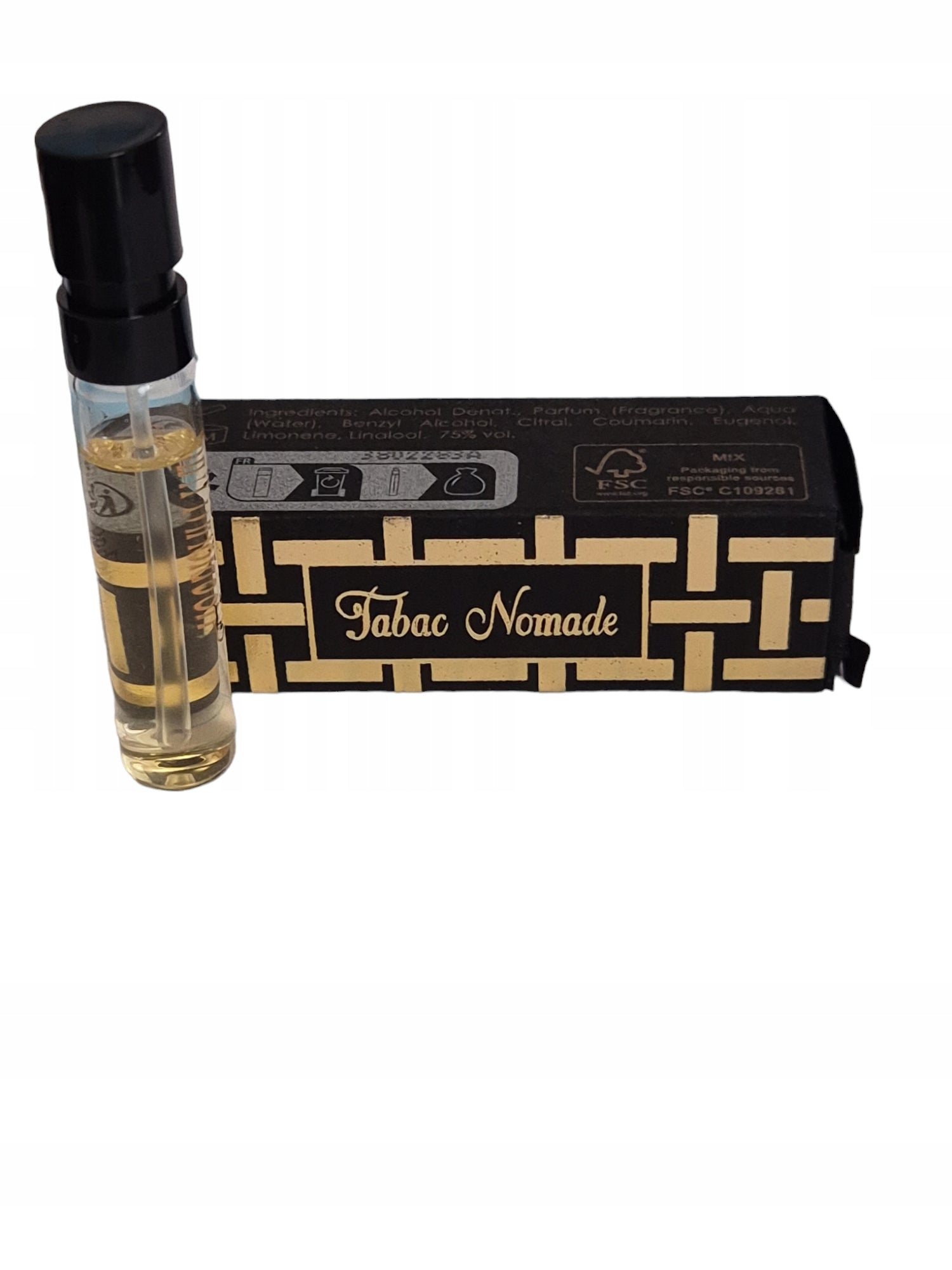 échantillon officiel de parfum Houbigant Paris Tabac Nomade 2ml 0.06 fl. oz.