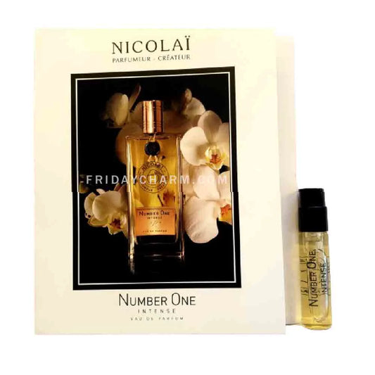 officiële parfumstaaltje geurtesters van Nicolai Number One Intense geur 1,8 ml 0,07 oz. parfumtester