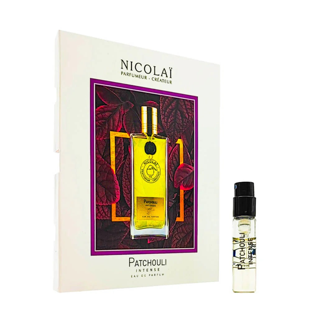 échantillons de parfum officiels de Nicolai Patchouli Intense parfum 1,8 ml 0,07 oz.