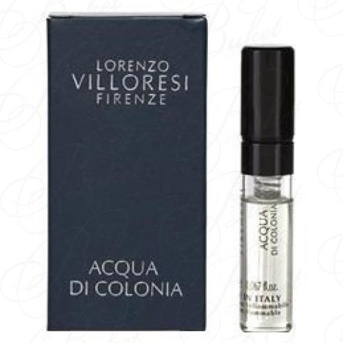 Lorenzo Villoresi Firenze Acqua Di Colonia échantillon de parfum officiel 2ml