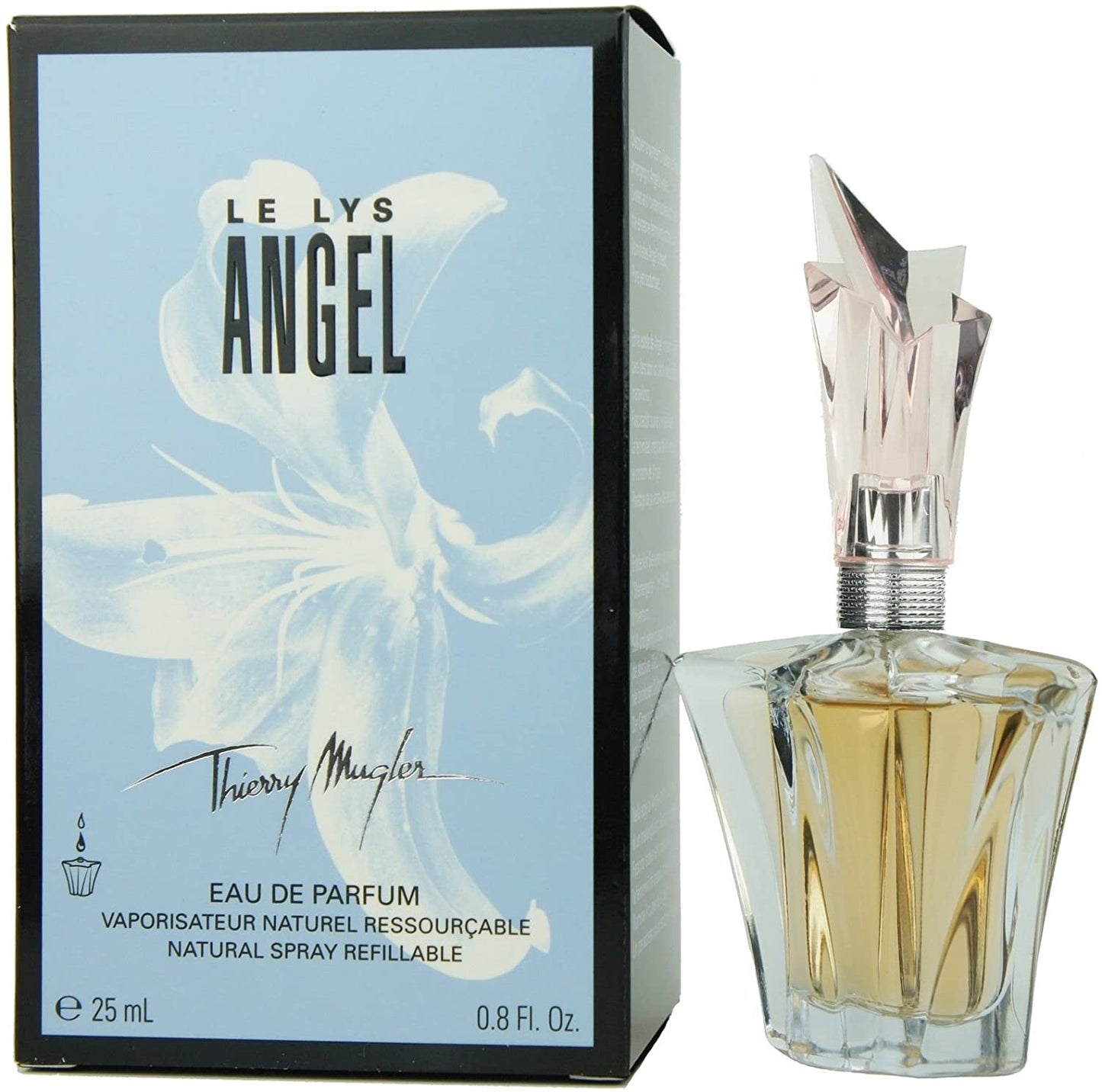 Parfum arrêté Thierry Mugler Angel Le Lys - Thierry Mugler Angel Lily Le Lys - Thierry Mugler - 25 ml - emballage détail - smelltoimpress